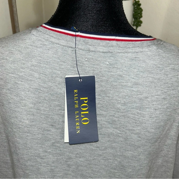 POLO RALPH LAUREN TRICOLOR TIPPED PIQUE TEE - Picture 7 of 8